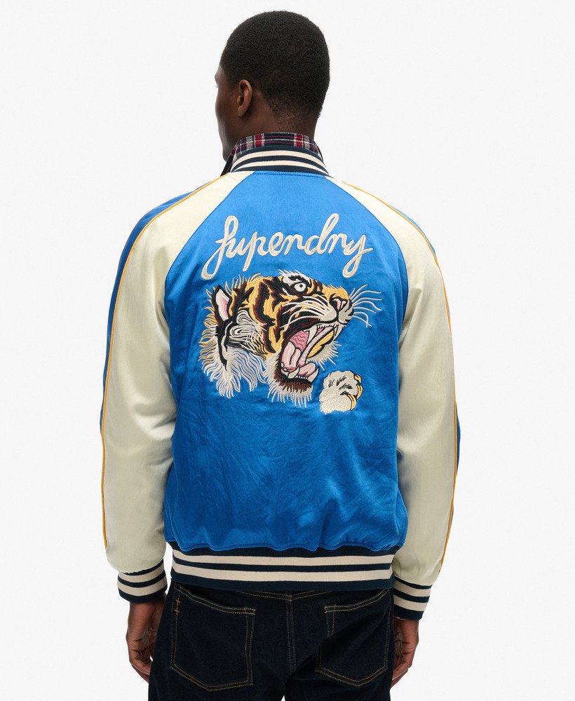 geborduurd sukajan bomberjack in dodger blue