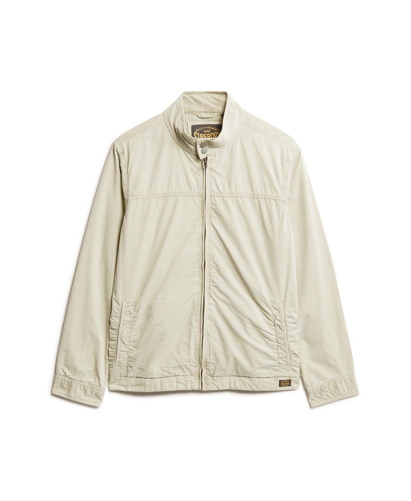 klassieke harrington-jas in london fog grey.