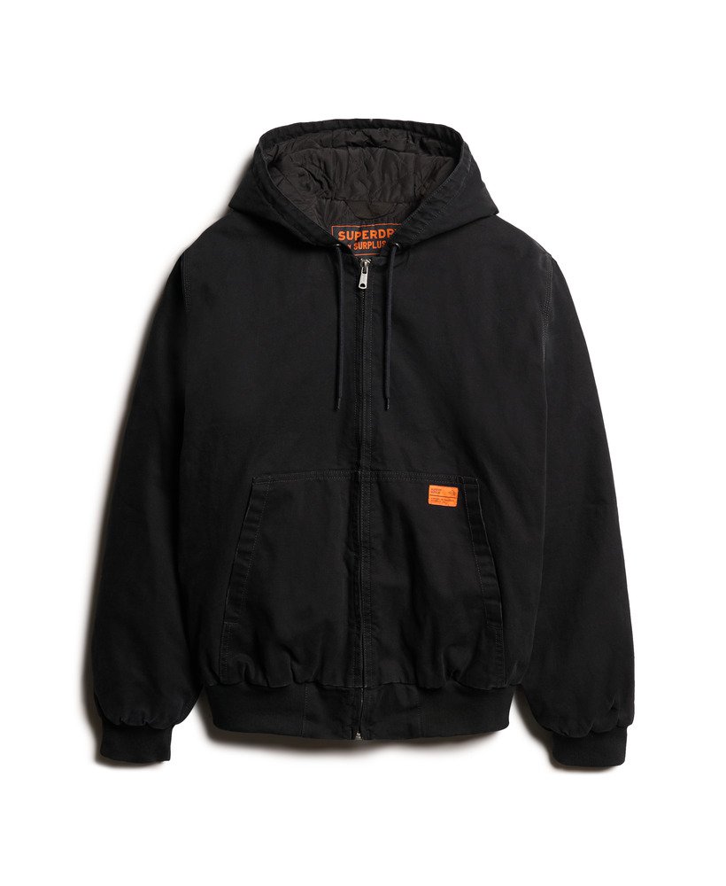 overstock bomberjack met capuchon in gitzwart