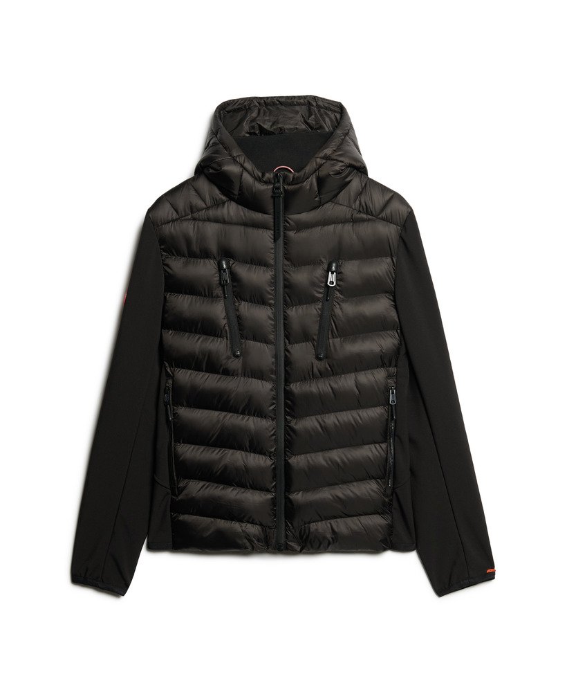 storm softshelljack met capuchon in zwart