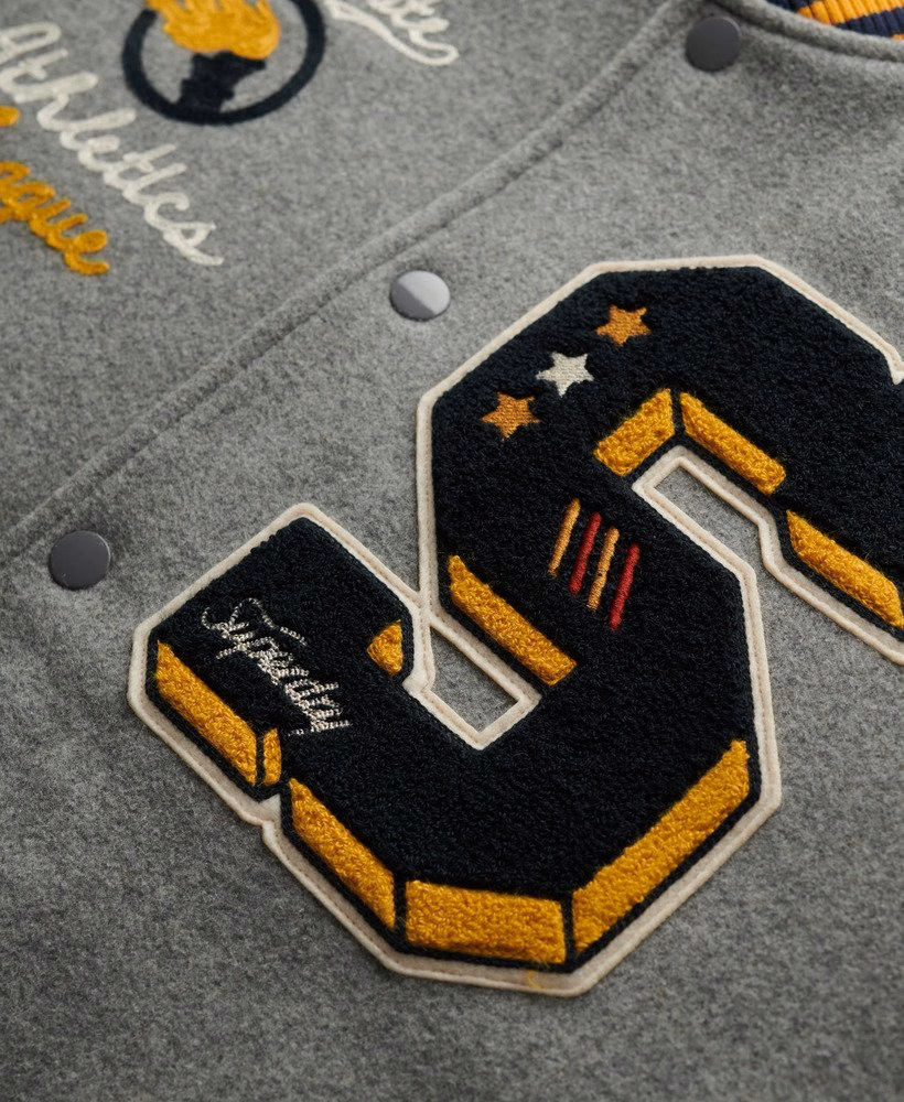 Bomberjack met collegepatches