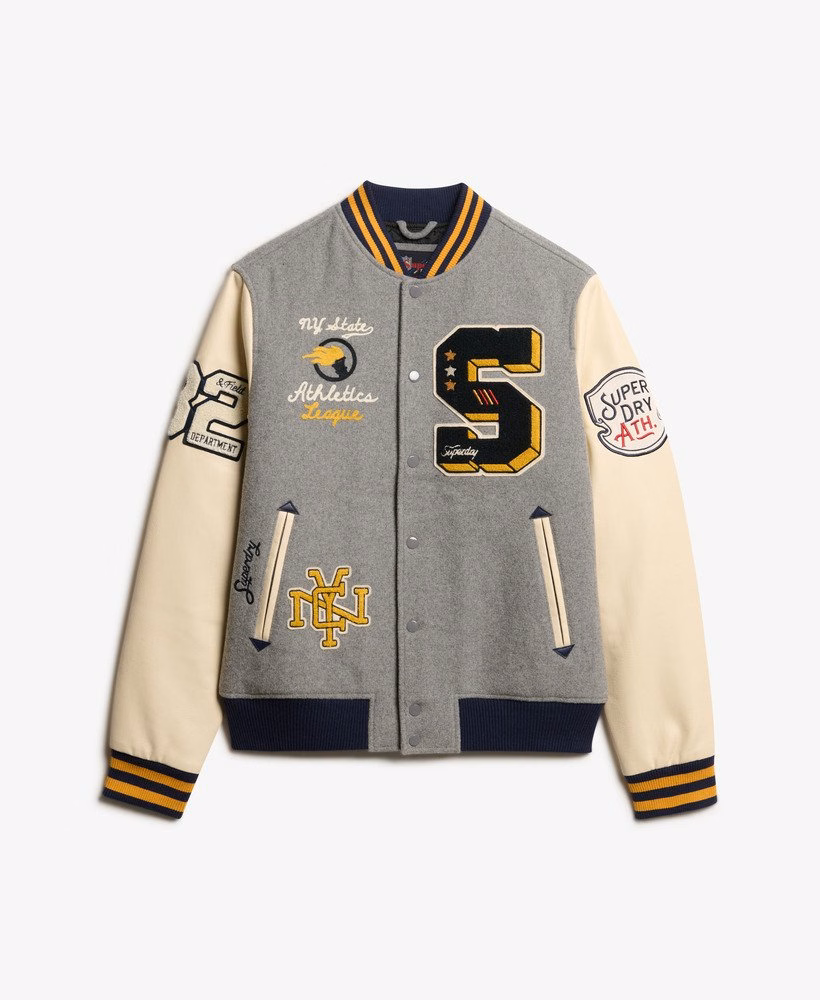 Bomberjack met collegepatches