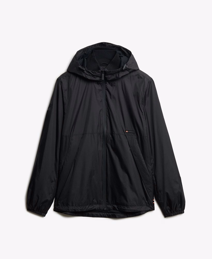 Windjack met capuchon en logo