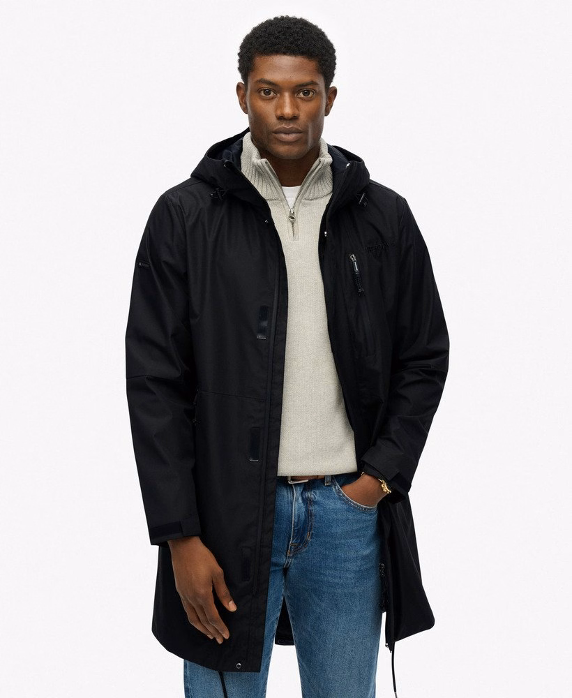 Capuchonparka met fishtail-achterkant