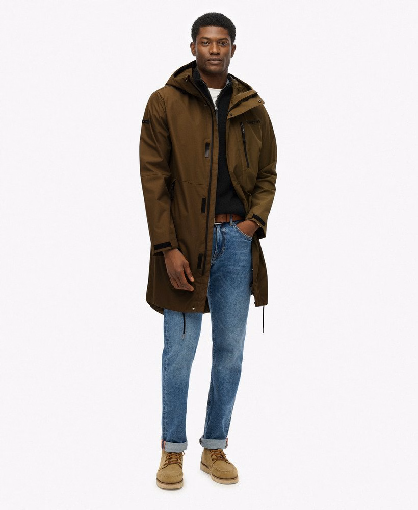 Capuchonparka met fishtail-achterkant