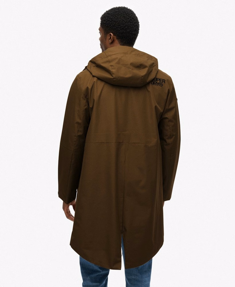 Capuchonparka met fishtail-achterkant