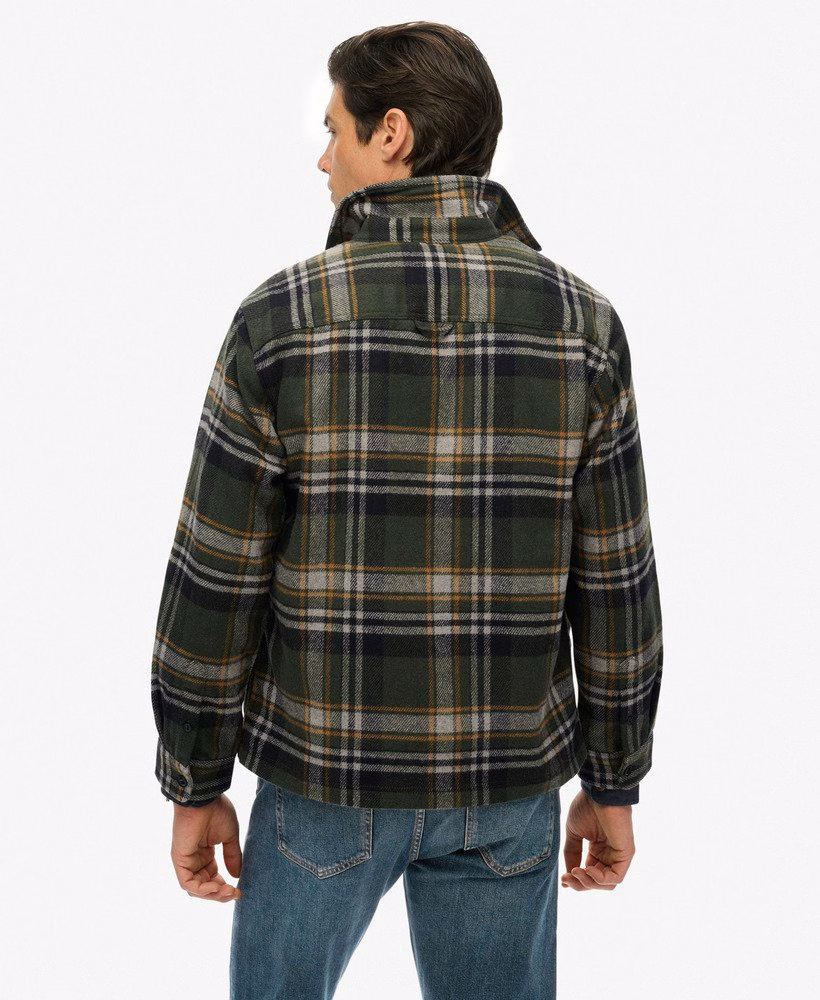 Miller overshirt met rits van wolmix
