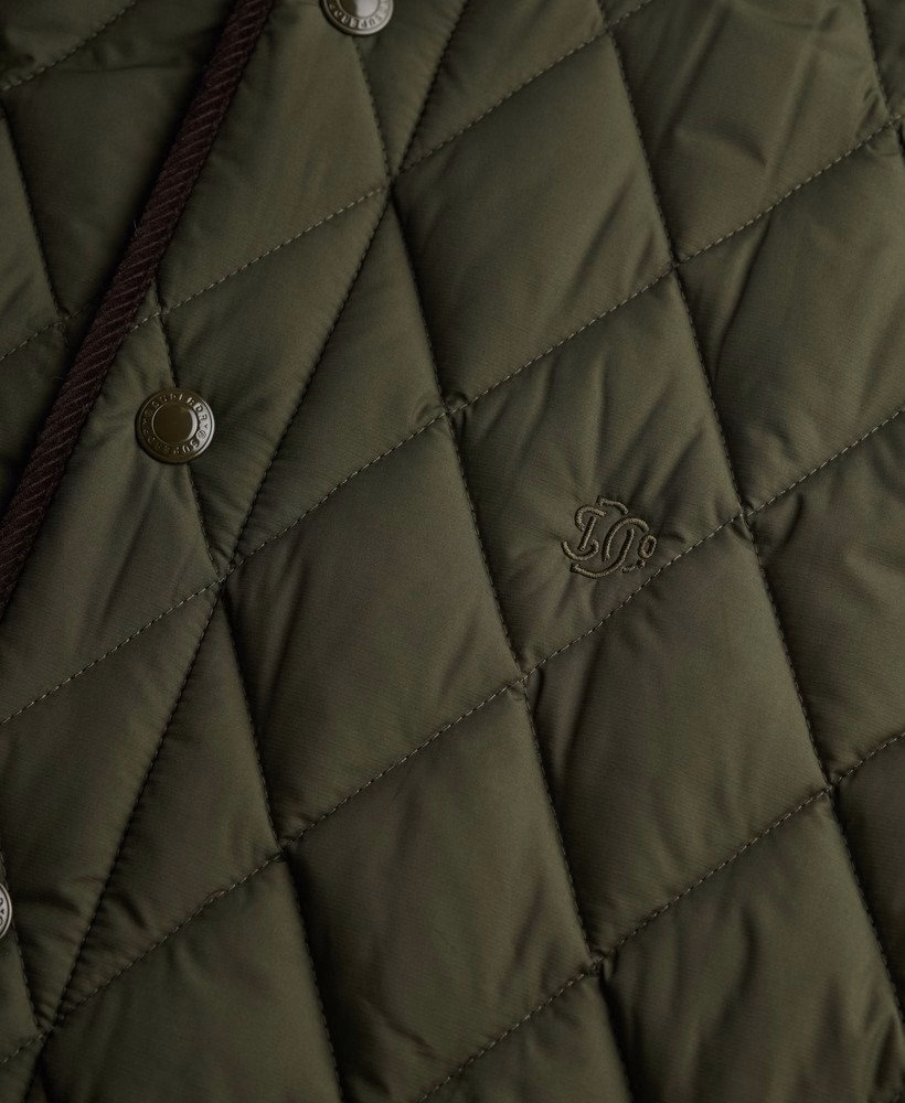 Gewatteerd vest in landgoedstijl