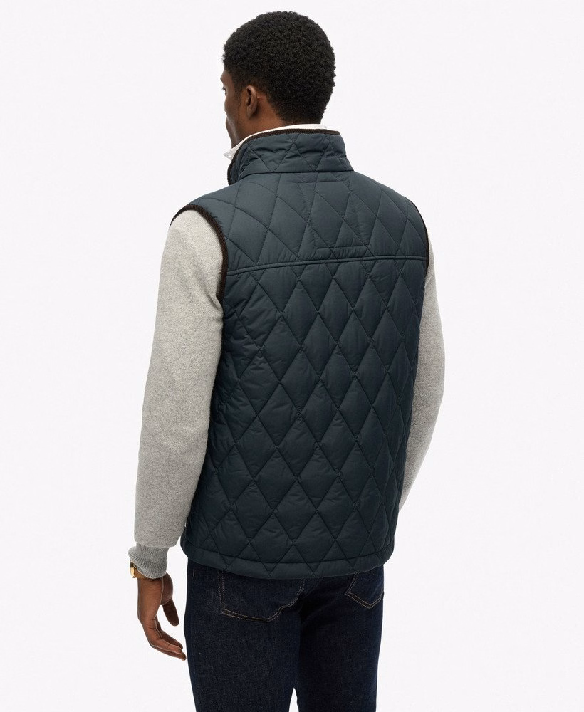 Gewatteerd vest in landgoedstijl
