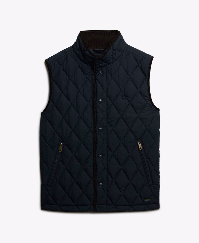 Gewatteerd vest in landgoedstijl