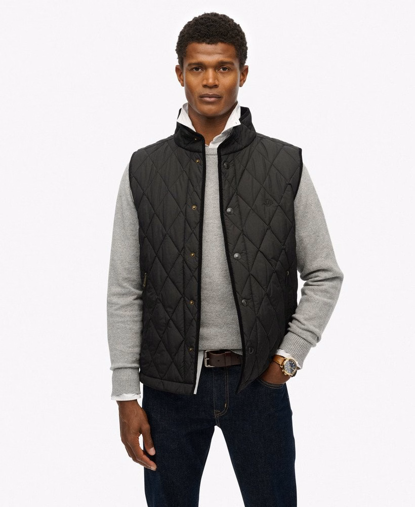 Gewatteerd vest in landgoedstijl