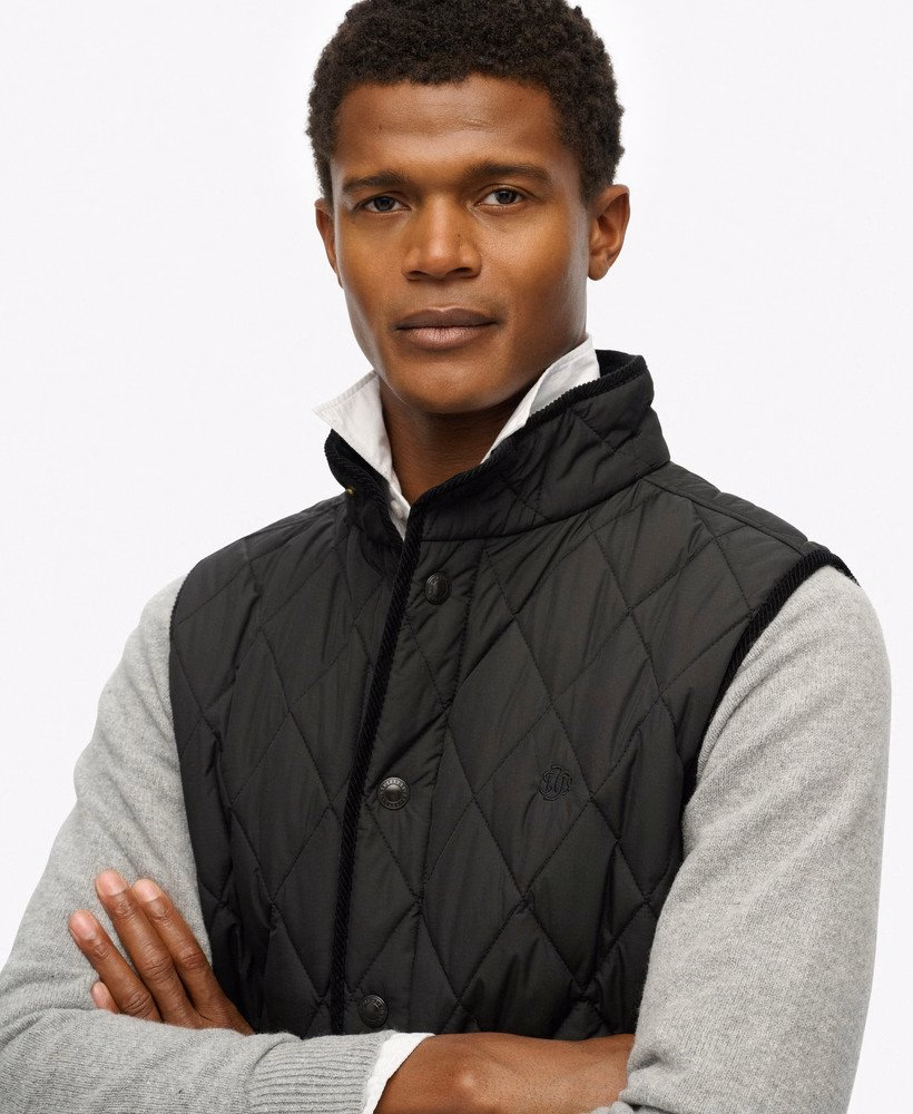 Gewatteerd vest in landgoedstijl