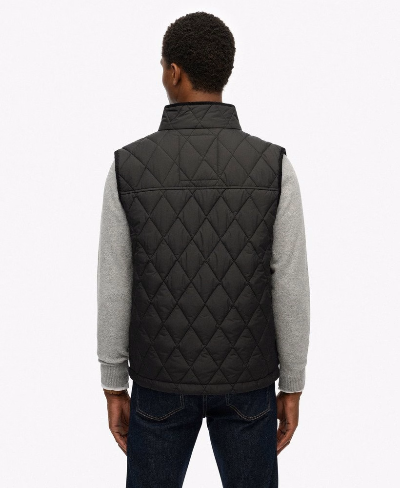 Gewatteerd vest in landgoedstijl