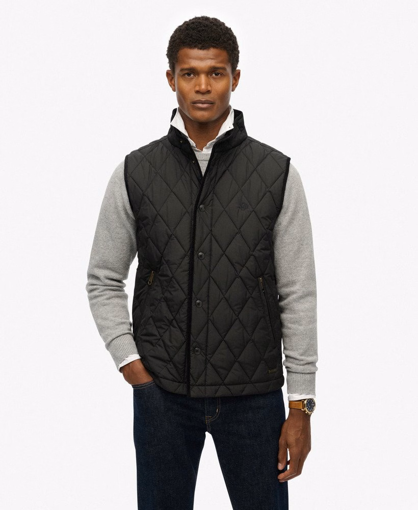 Gewatteerd vest in landgoedstijl