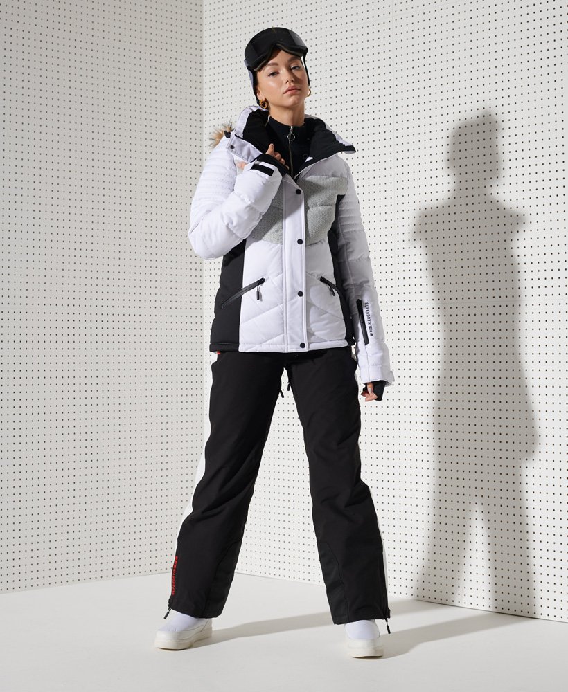 snow luxe pufferjack in het wit