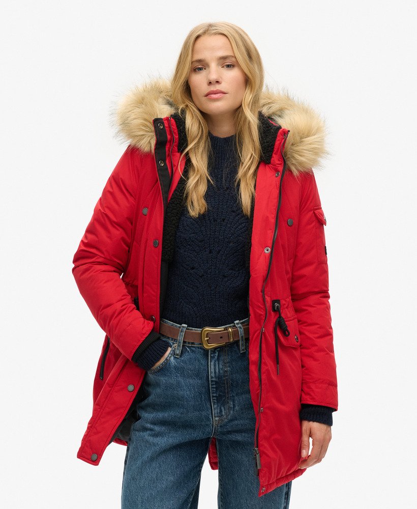 nadare microvezel parka in rood