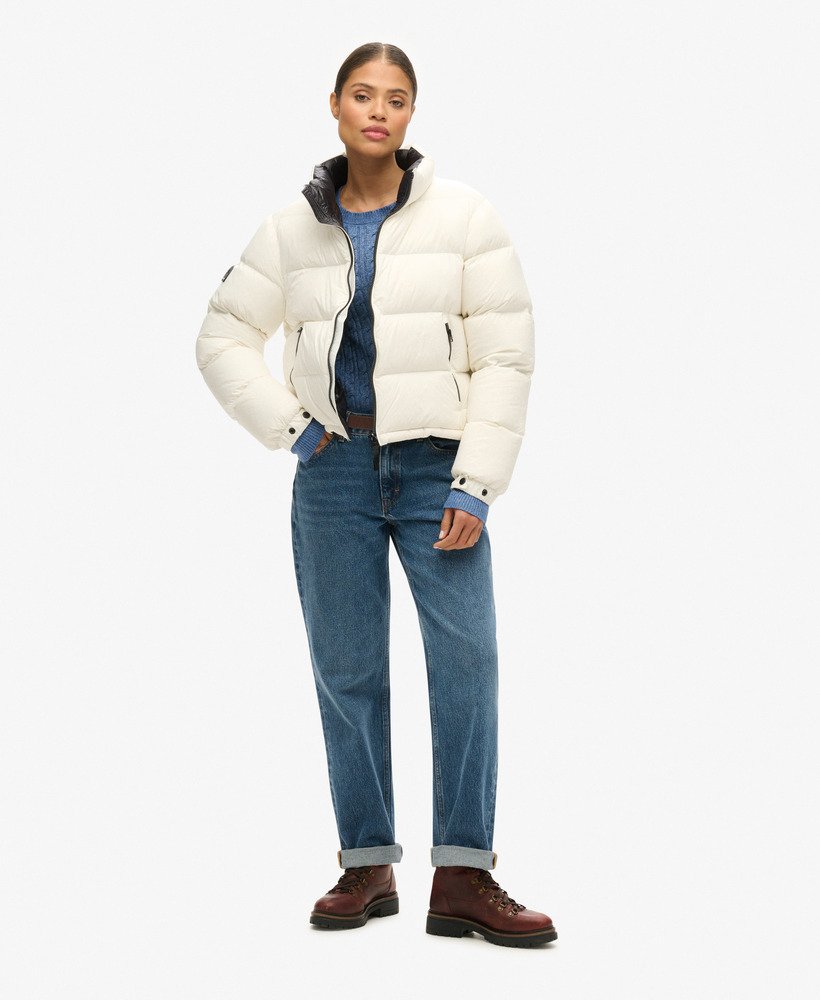 luxe alpine donsjack in wit