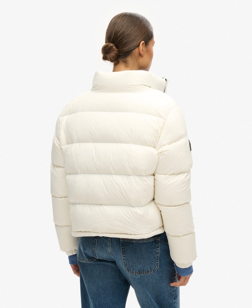 luxe alpine donsjack in wit