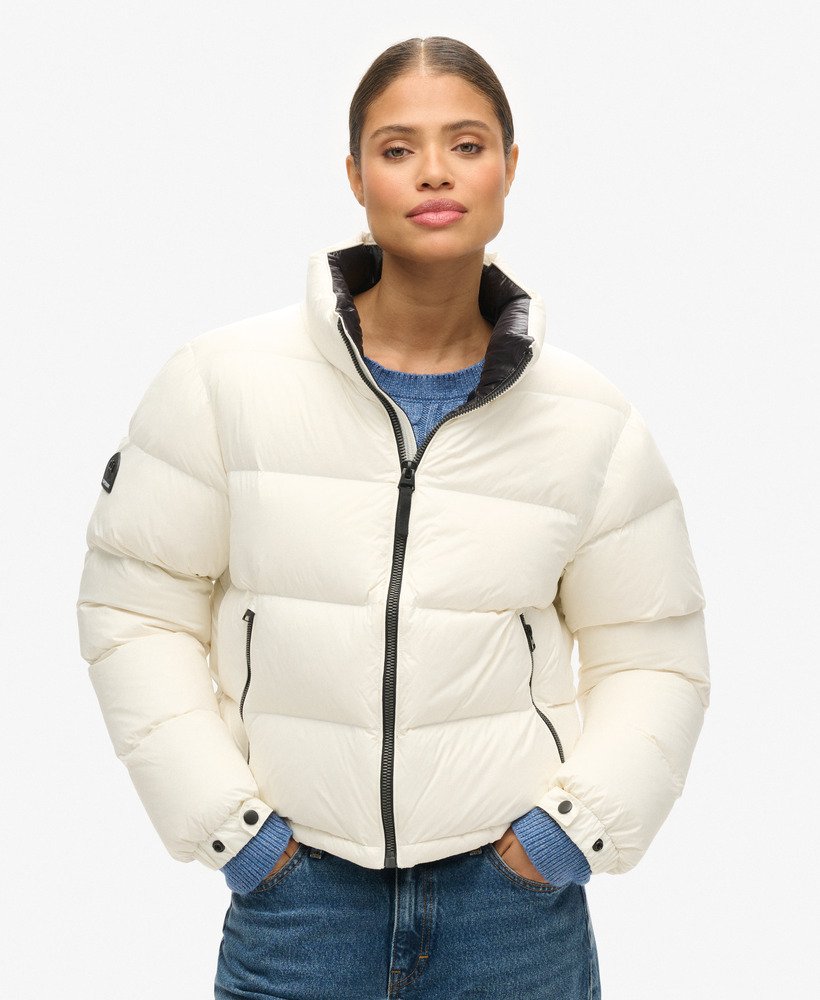 luxe alpine donsjack in wit