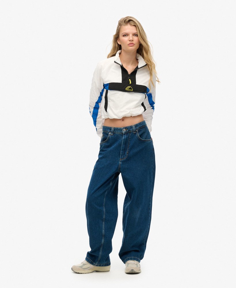 colourblock track overhead jacket in optic