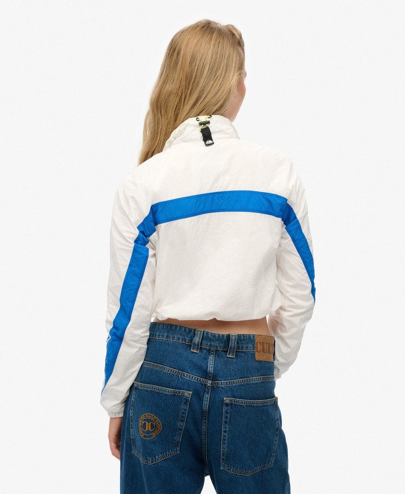 colourblock track overhead jacket in optic