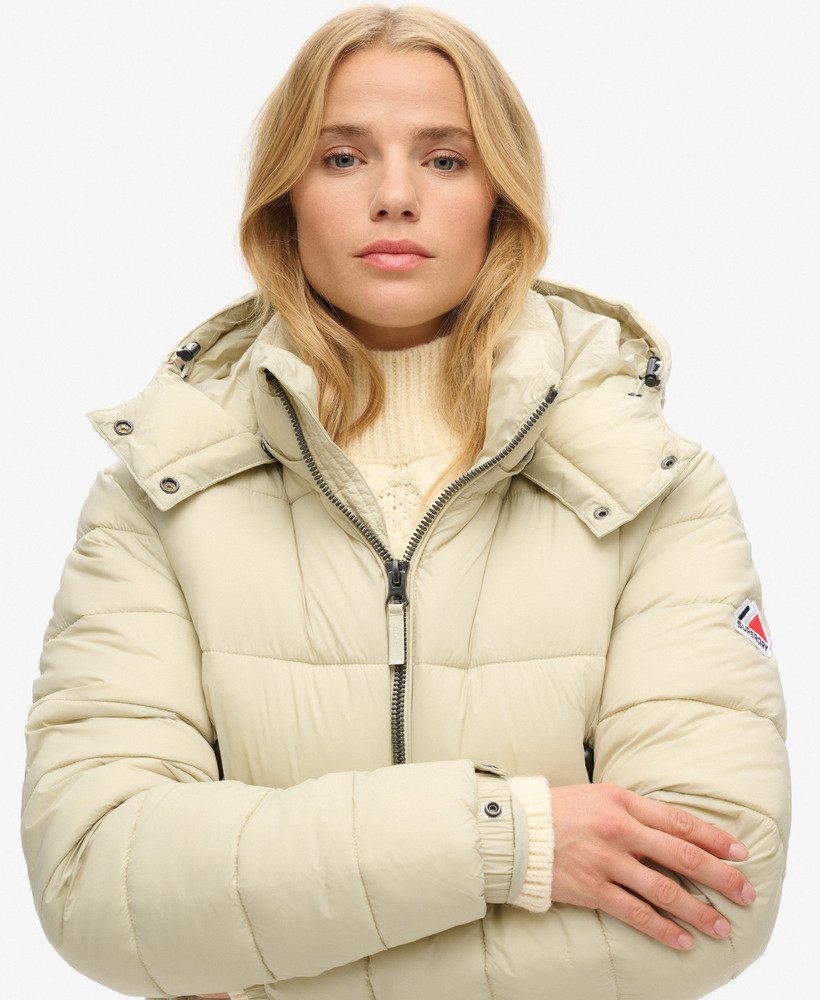 fuji cropped hooded jacket in pelican