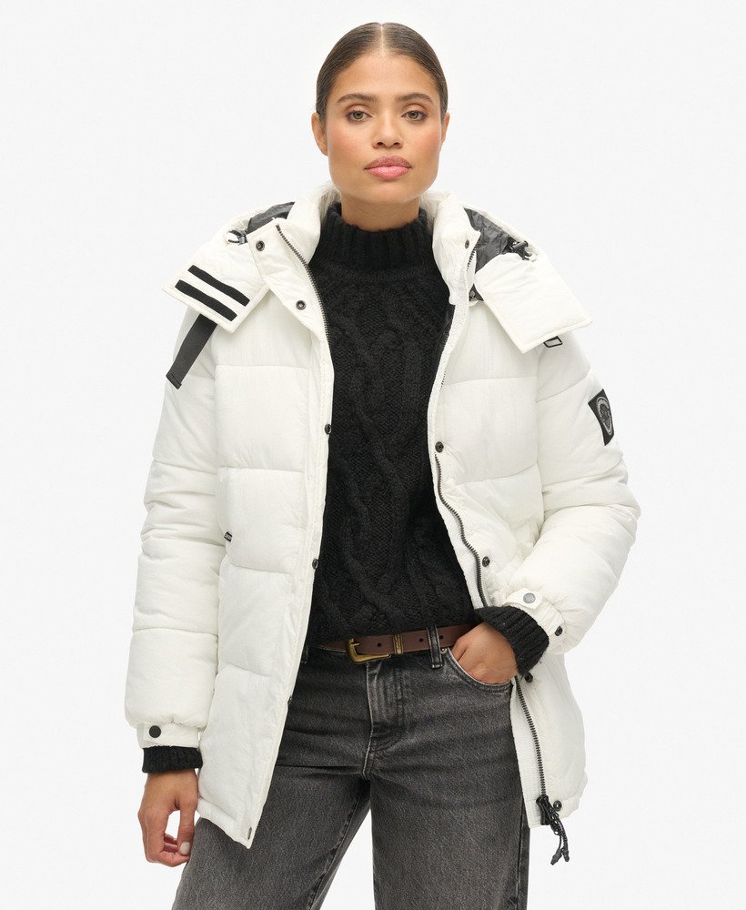 expedition cocoon gewatteerde jas in new chalk