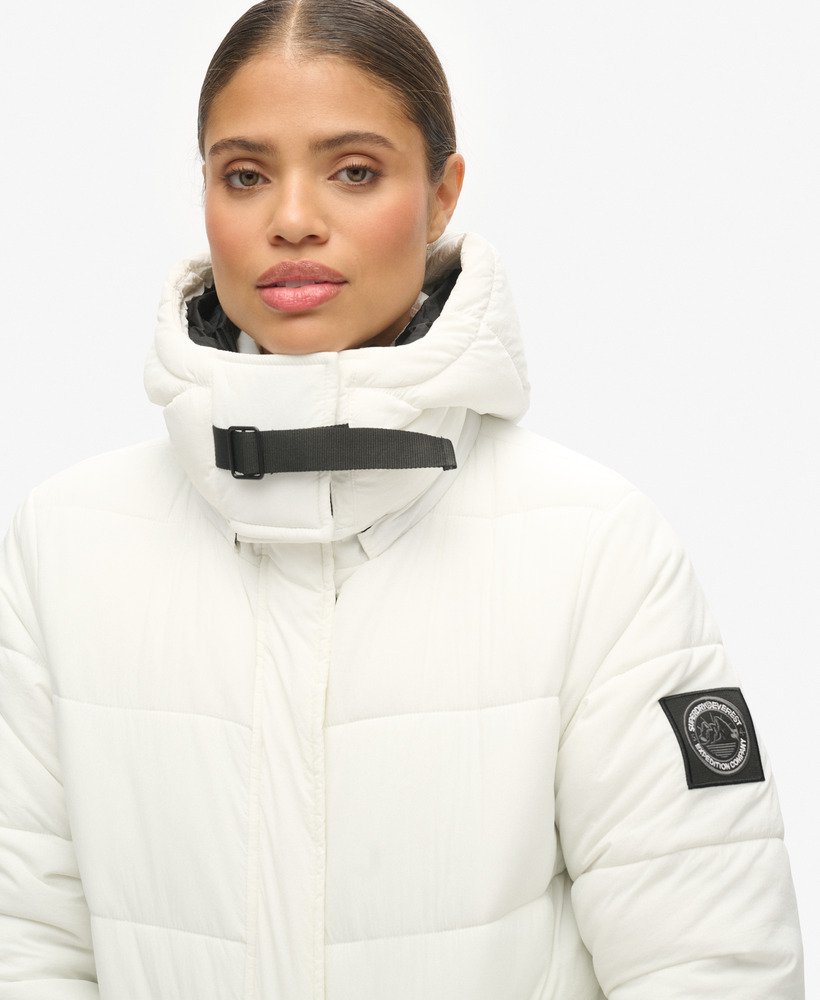 expedition cocoon gewatteerde jas in new chalk