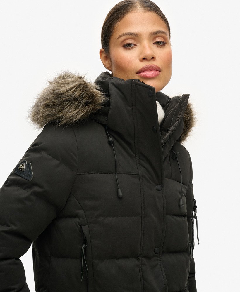 microfiber expedition parka-jas in gitzwart