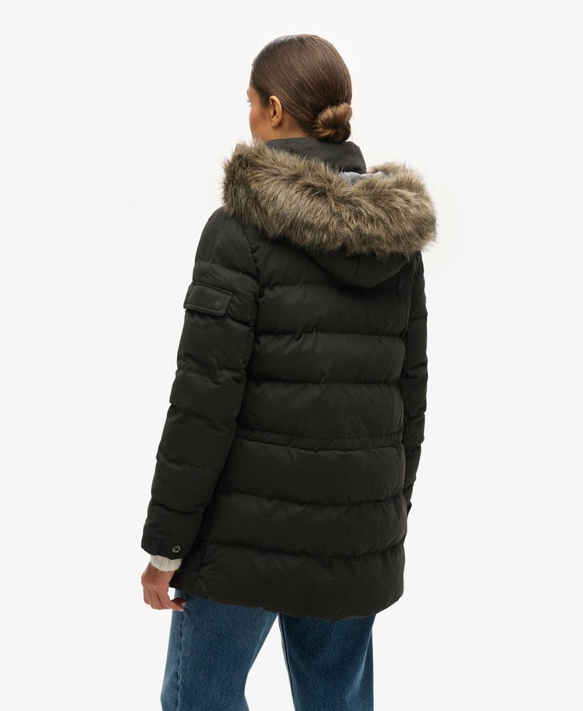 microfiber expedition parka-jas in gitzwart