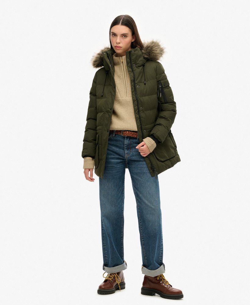 microfiber expeditieparka in olijfgroen surplus goods