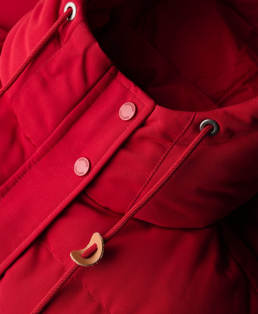 everest gewatteerd vest met capuchon in rood