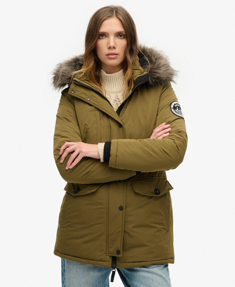 ashley everest parka-jas in kaki