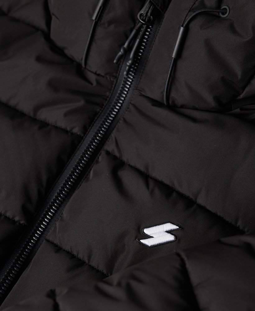 spirit sports pufferjack met capuchon in zwart