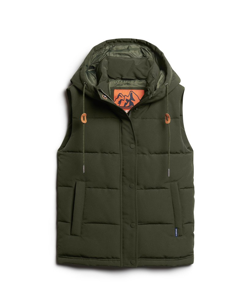 everest gewatteerd vest met capuchon in abyss khaki
