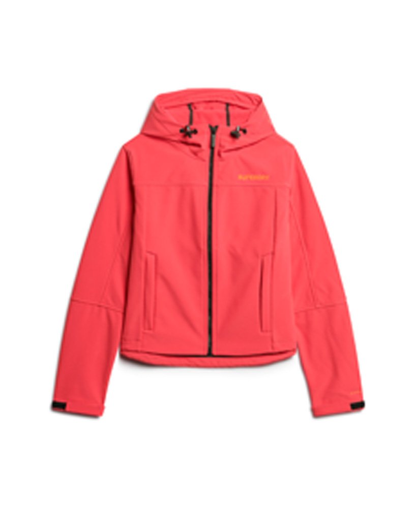 code trekker softshelljack met capuchon in active pink