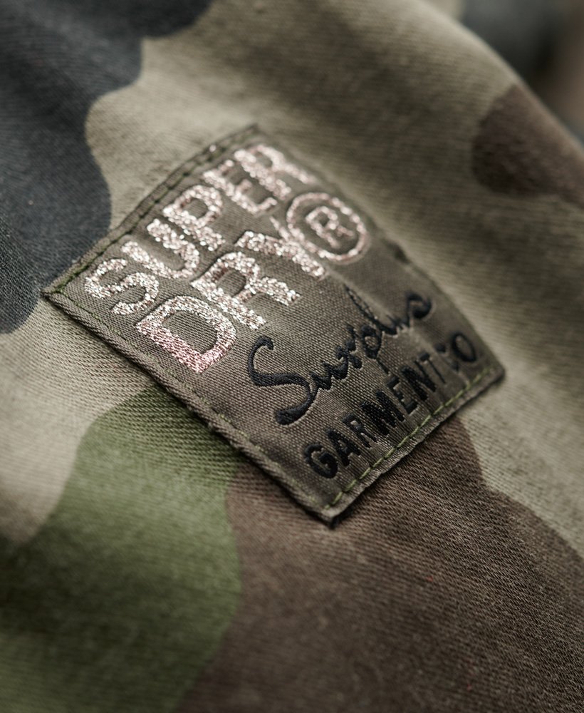geborduurd m65 militair jack in frans camouflagegroen