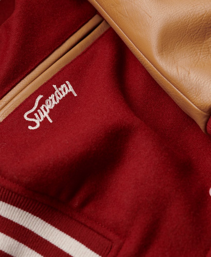 college varsity bomberjack in expedition red