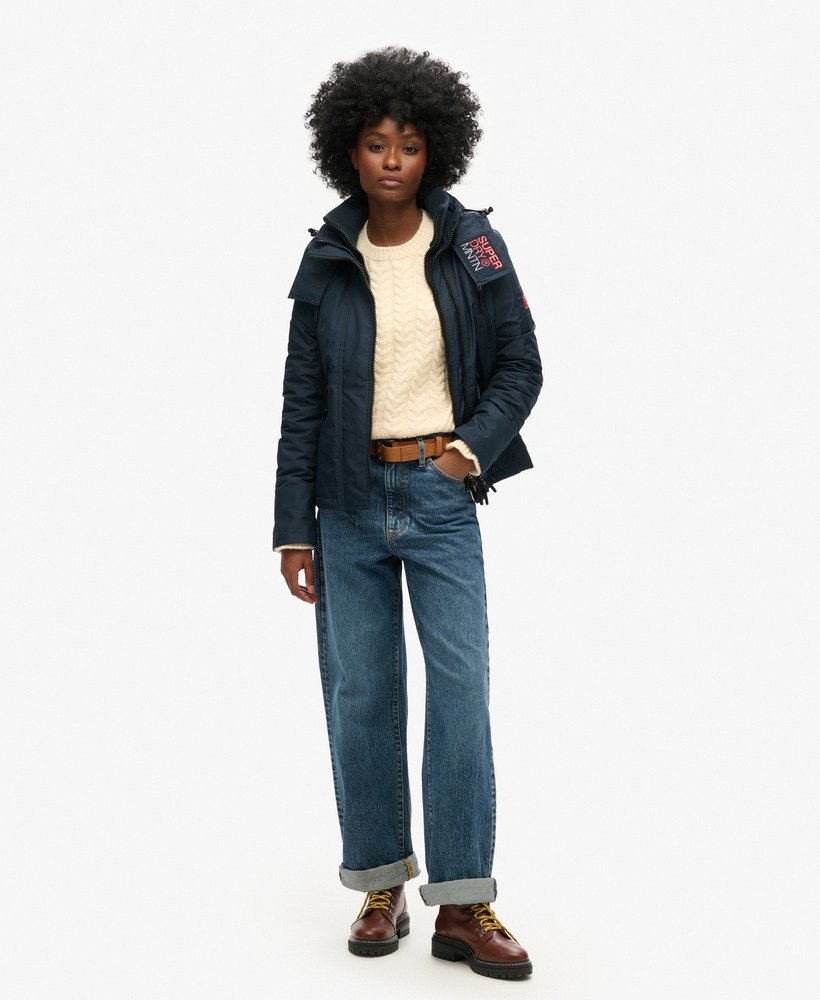 hooded mountain windbreaker jacket in eclipse navy