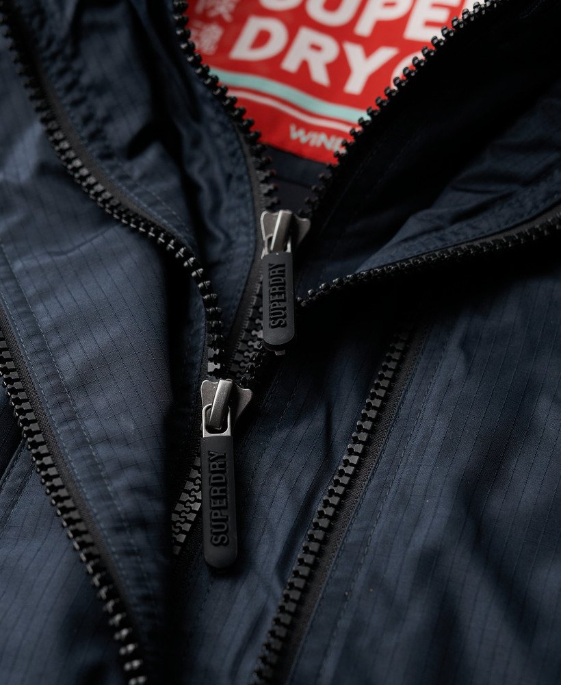 hooded mountain windbreaker jacket in eclipse navy