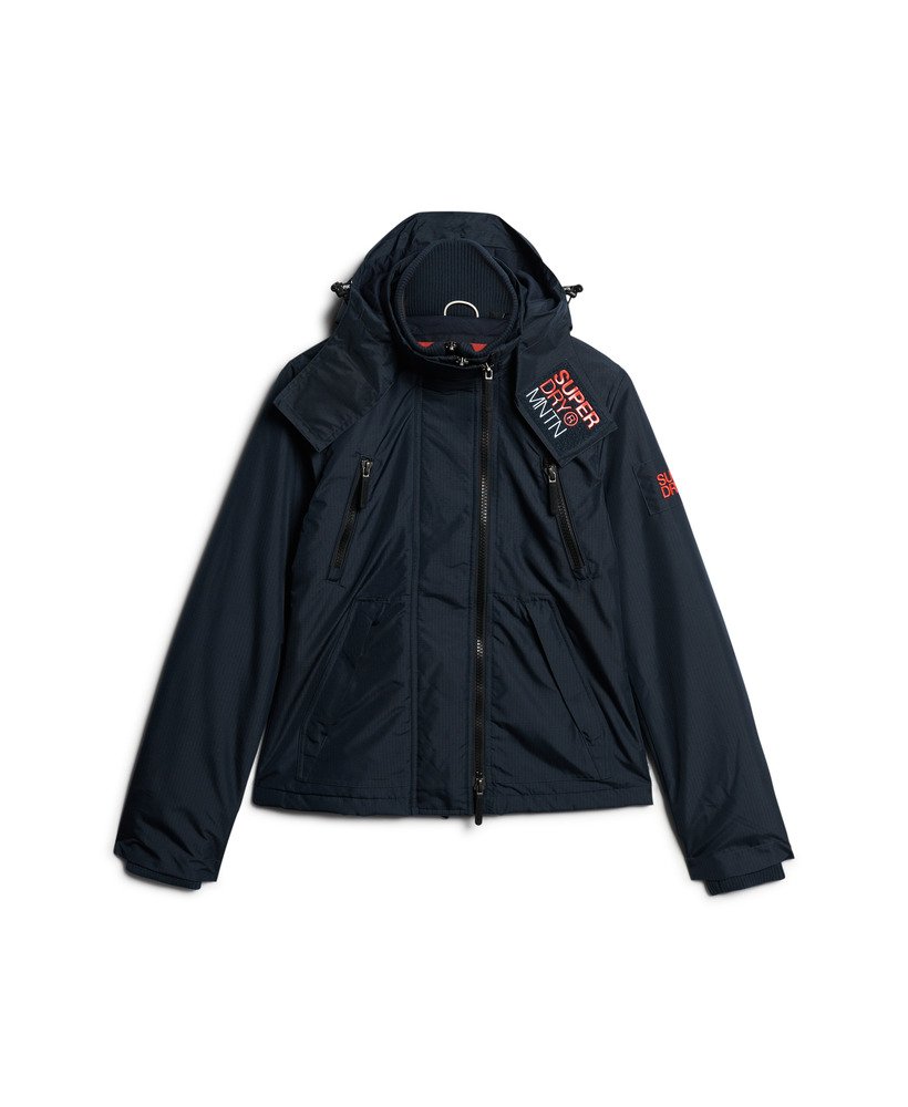 hooded mountain windbreaker jacket in eclipse navy