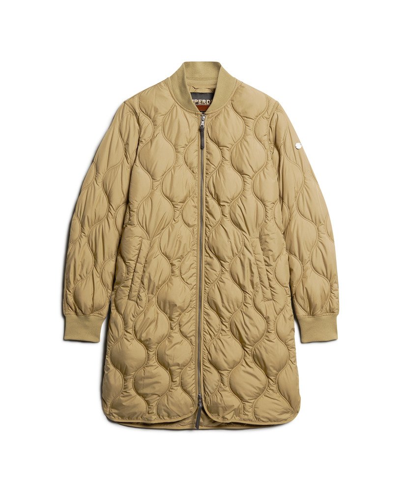 studios long liner coat in dried herb green
