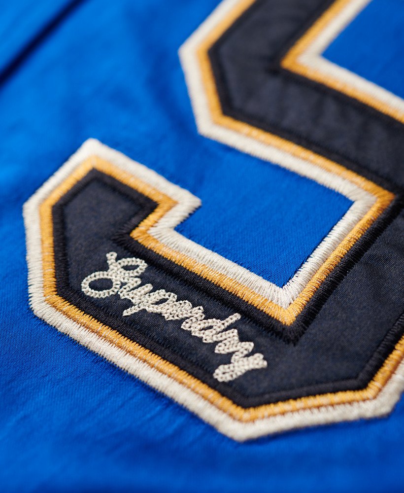 luxe varsity-jack in mazarine blauw