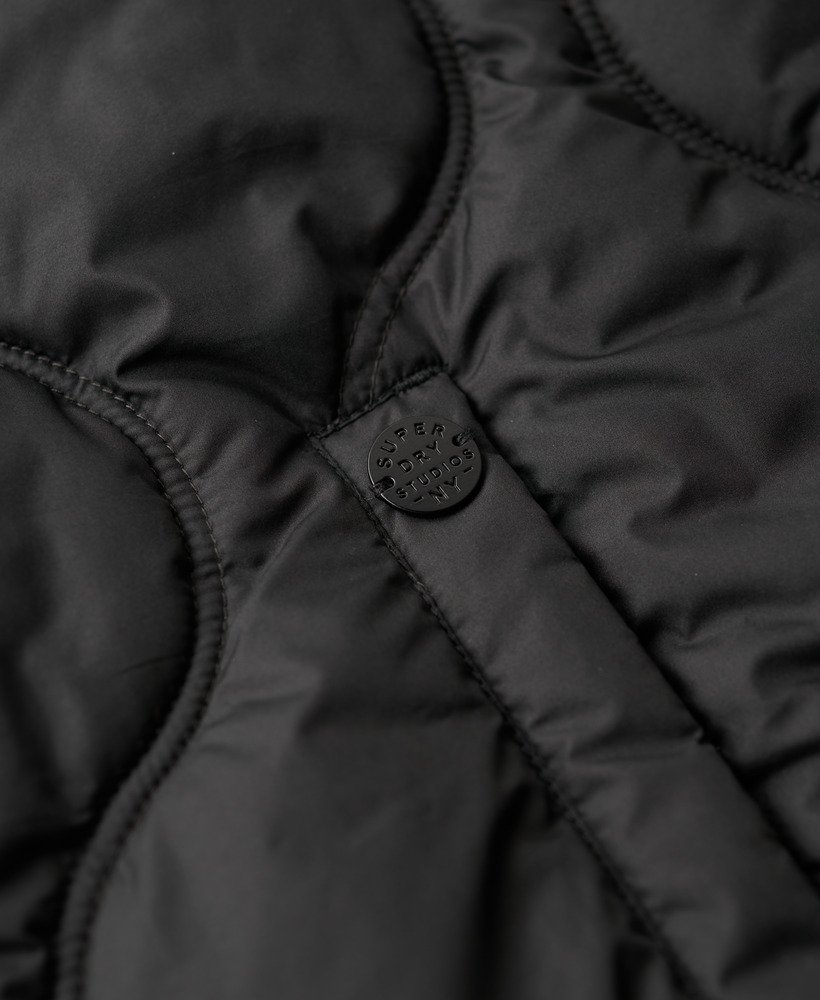 studios long liner gilet in zwart