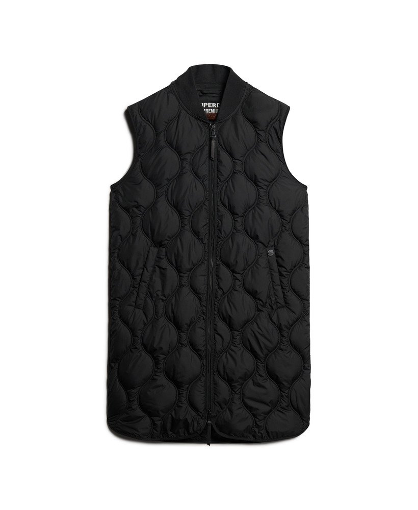 studios long liner gilet in zwart