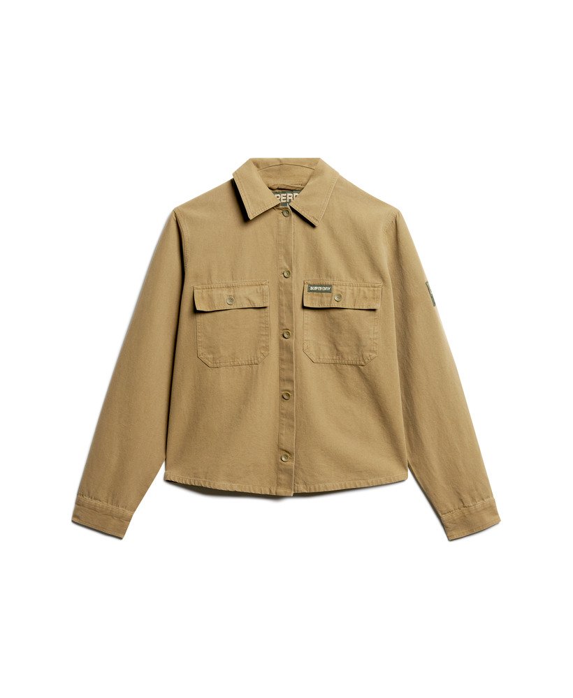 versierde militaire jas in kaki