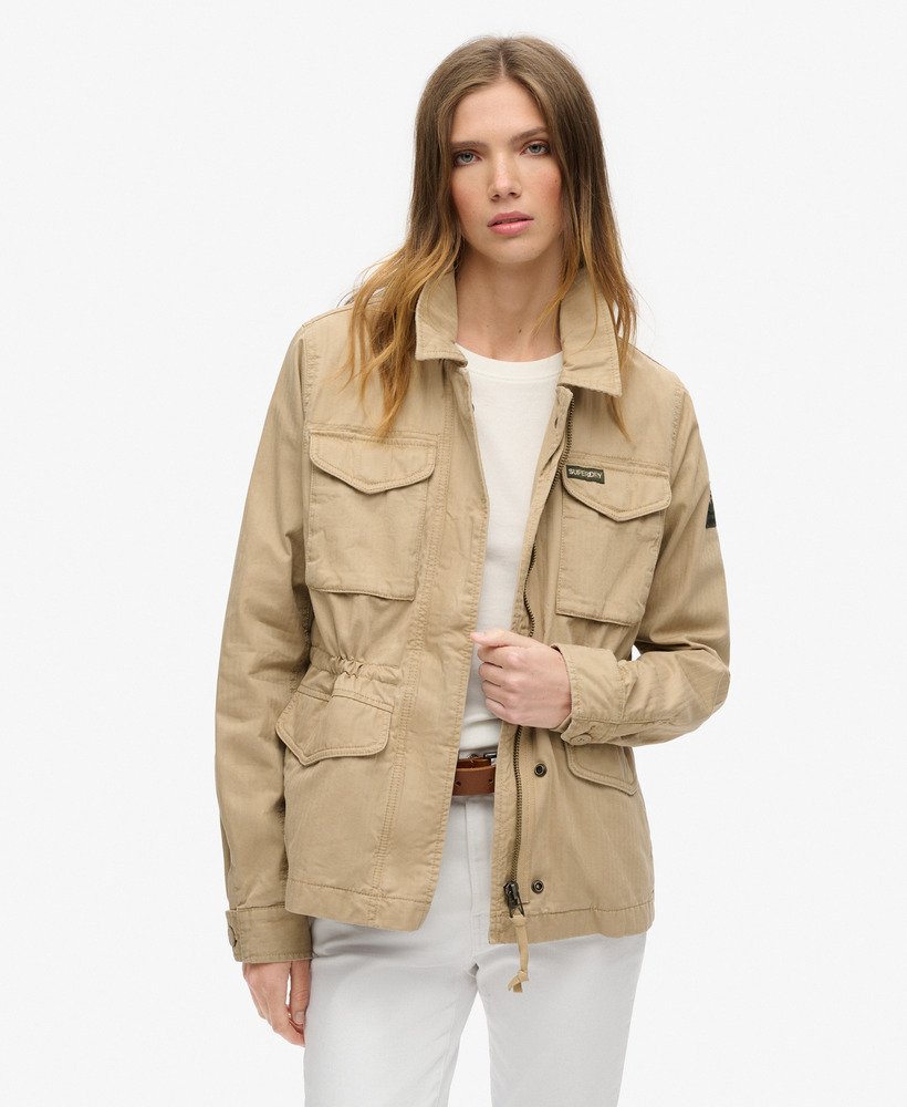 gevoerde militaire m65-jas in canyon beige
