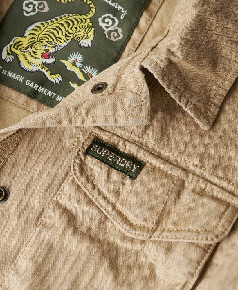 gevoerde militaire m65-jas in canyon beige