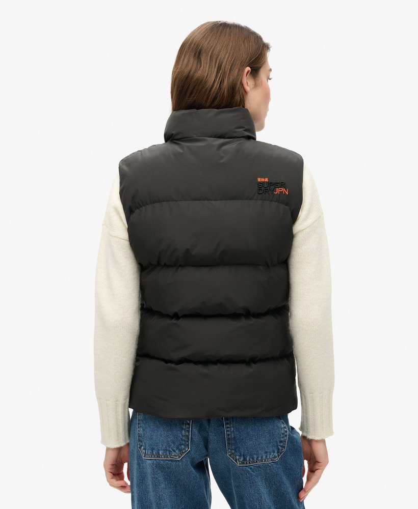 sportief gewatteerd vest in zwart