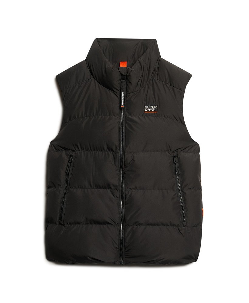 sportief gewatteerd vest in zwart